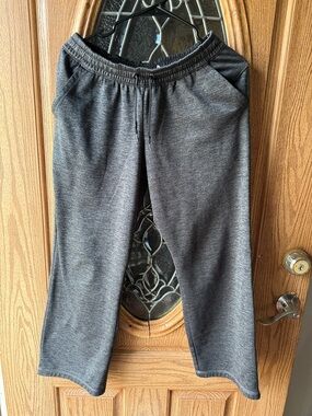 Adidas Women’s Gray Heather Track Pants with Elastic Waist